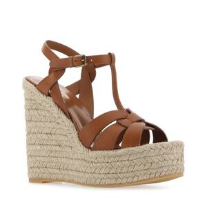 Yves Saint Laurent Brown Tribute Wedges